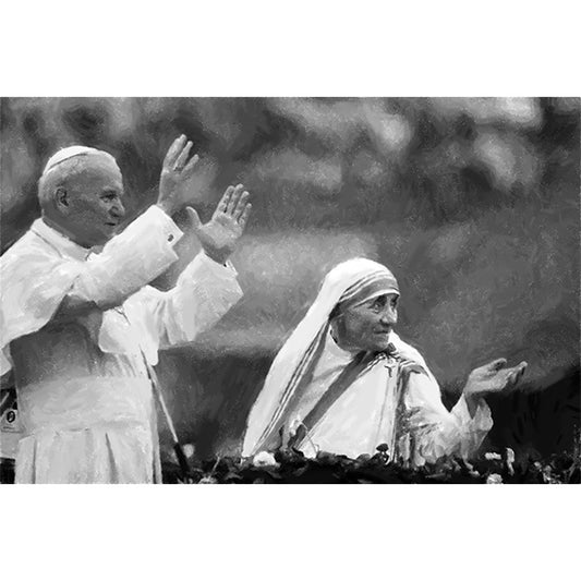 Papa Giovanni Paolo II con madre Teresa