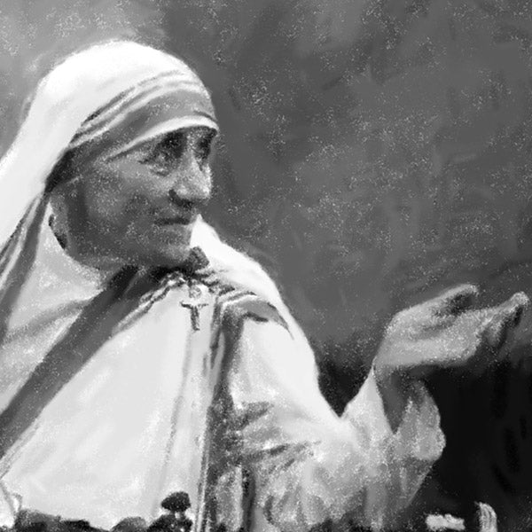 Papa Giovanni Paolo II con madre Teresa
