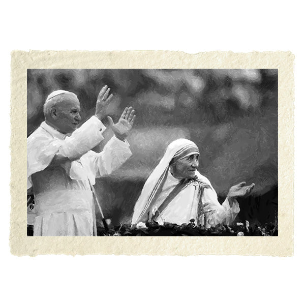 Papa Giovanni Paolo II con madre Teresa