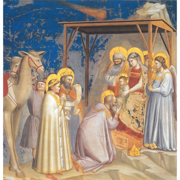 Adorazione dei Magi, Giotto. Riproduzione su carta Amalfi
