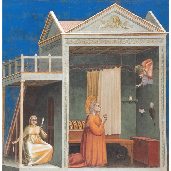 Annuncio a Sant'Anna, Giotto. Riproduzione su carta Amalfi
