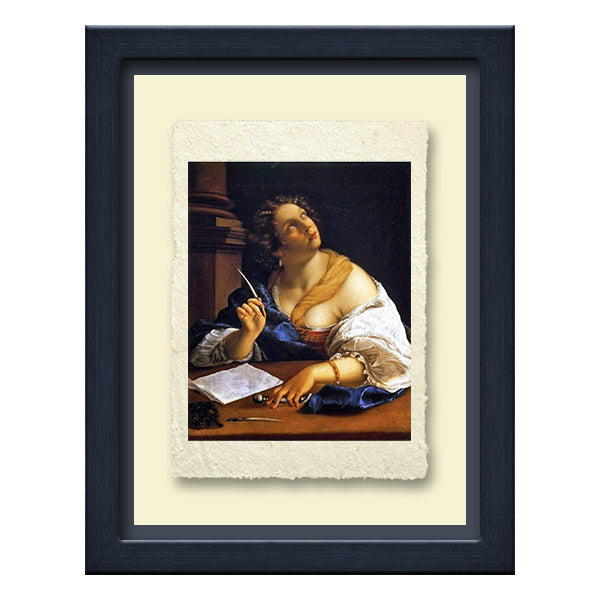 Allegoria della retorica, Artemisia Gentileschi. Riproduzione carta Amalfi