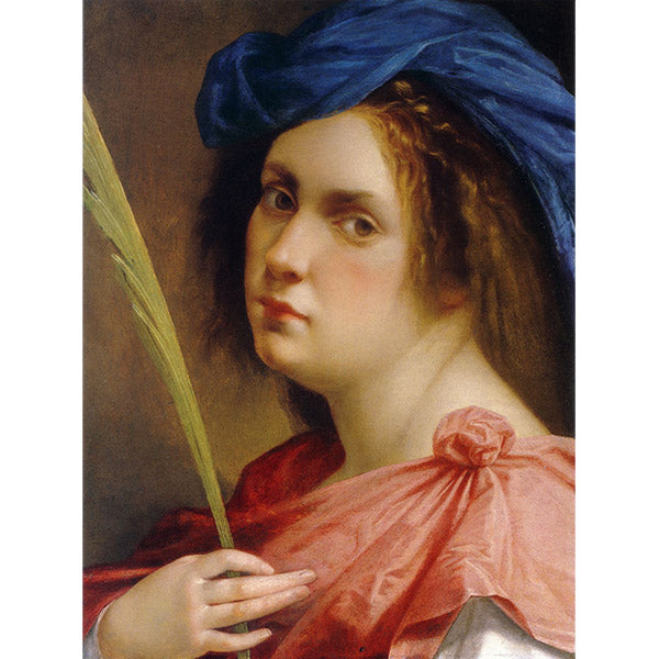 Autoritratto come martire, Artemisia Gentileschi. Riproduzione carta Amalfi