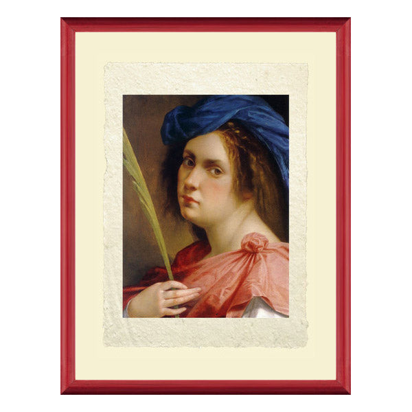 Autoritratto come martire, Artemisia Gentileschi. Riproduzione carta Amalfi