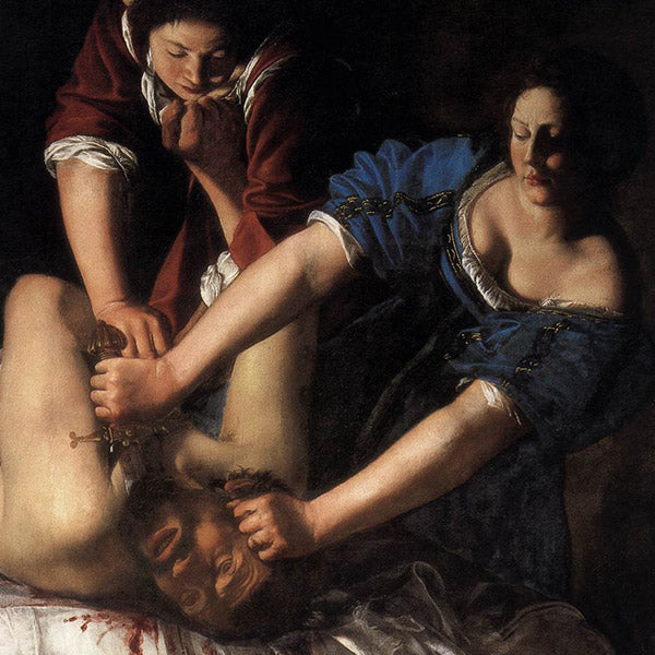 Giuditta che decapita Oloferne, Artemisia Gentileschi. Riproduzione carta Amalfi
