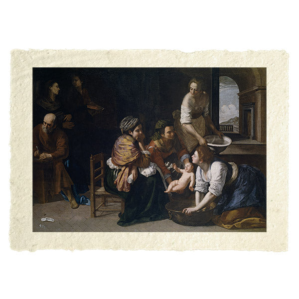 Nascita di San Giovanni Battista, Artemisia Gentileschi. Riproduzione carta Amalfi