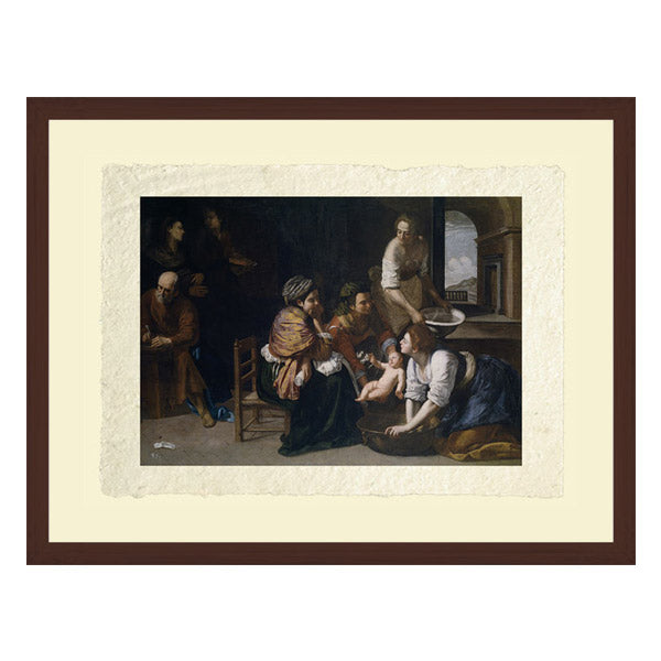 Nascita di San Giovanni Battista, Artemisia Gentileschi. Riproduzione carta Amalfi