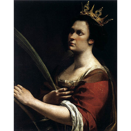 Saint Catherine of Alexandria, Artemisia Gentileschi. Amalfi map reproduction