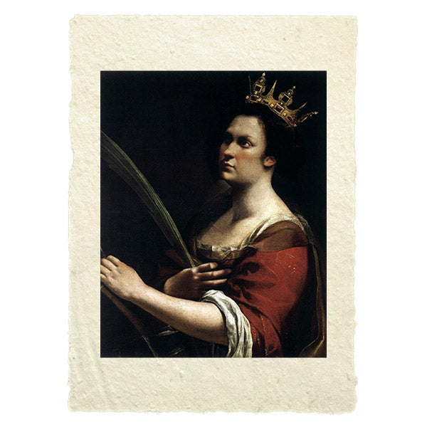 Santa Caterina di Alessandria, Artemisia Gentileschi. Riproduzione carta Amalfi