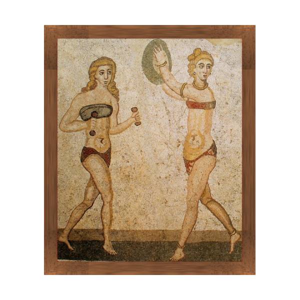 Donne in bikini, particolare da Villa romana del Casale
