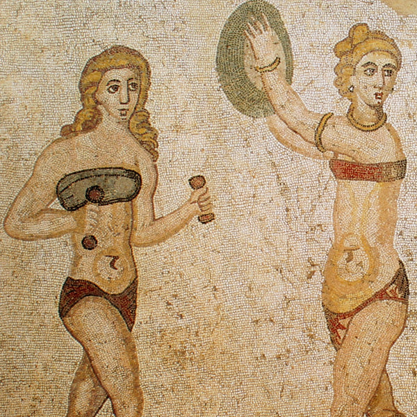 Donne in bikini, particolare da Villa romana del Casale