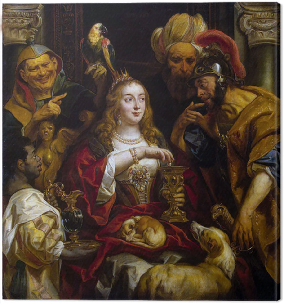 Cleopatra scioglie la perla di Jacob Jordaens