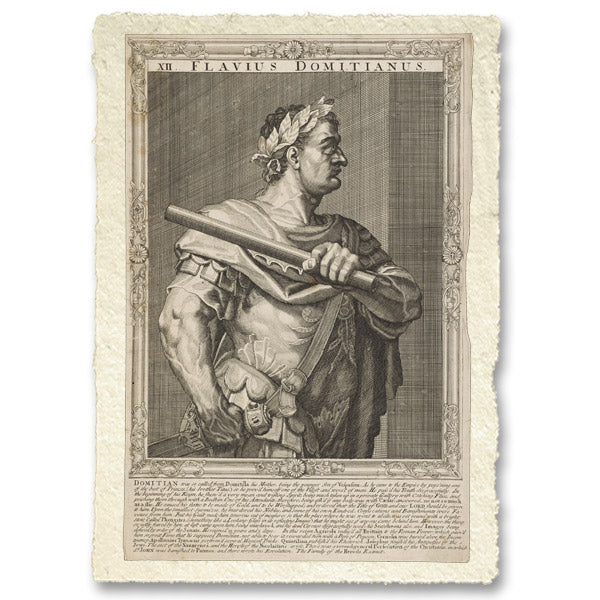 Domitian, emperor of Rome. Line engraving by A. Sadeler