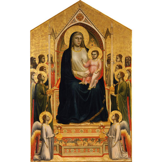 Madonna col Bambino in trono, Giotto. Riproduzione su carta Amalfi