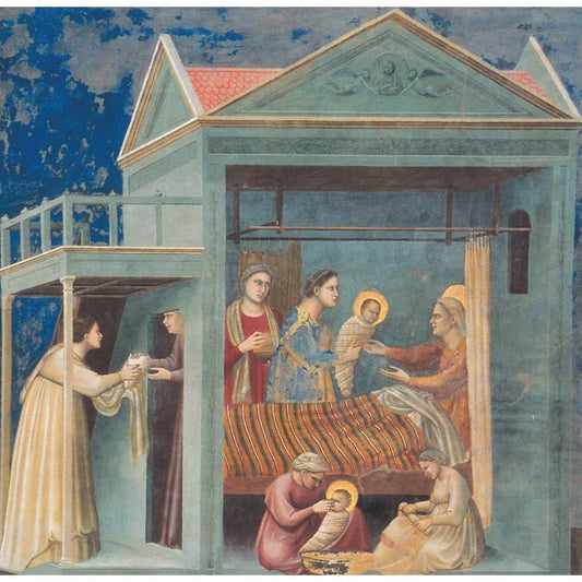 Natività di Maria, Giotto. Riproduzione su carta Amalfi