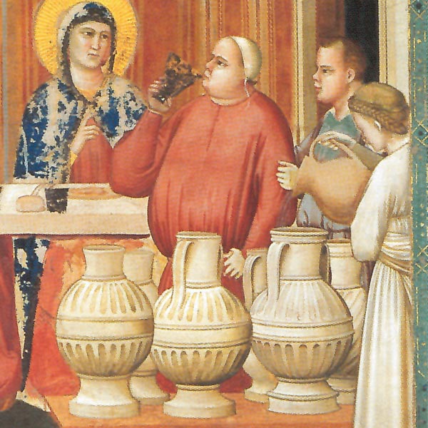 Nozze di Cana, Giotto. Riproduzione su carta Amalfi