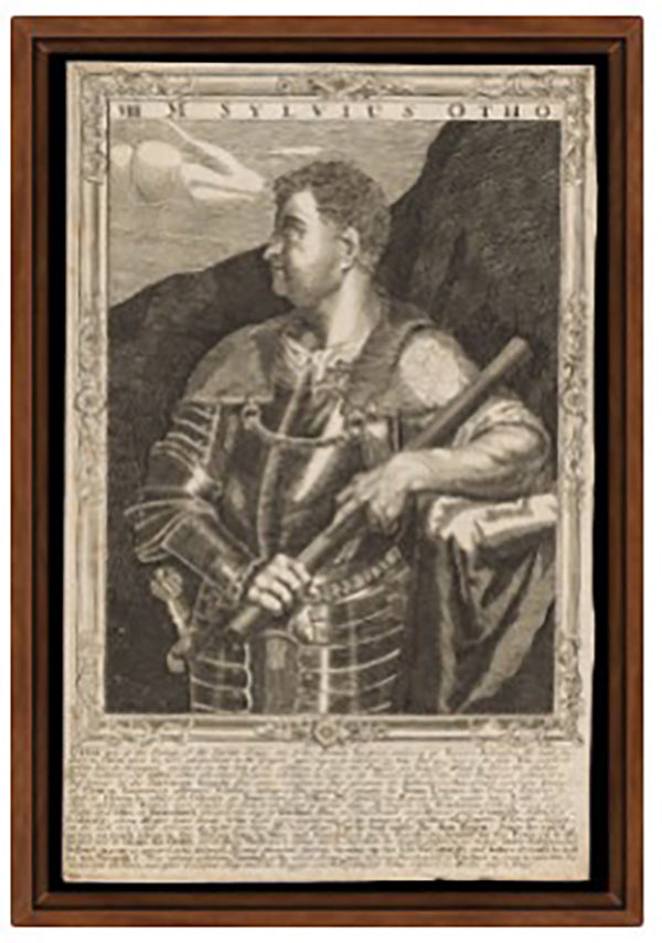 Otone, imperatore di Roma. Incisione al tratto di A. Sadeler