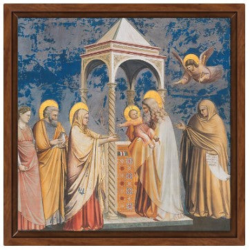 Presentazione di Gesù al tempio, Giotto. Riproduzione su carta Amalfi