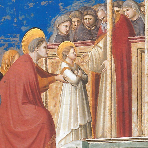 Presentazione della Vergine al Tempio, Giotto. Riproduzione su tela pittorica