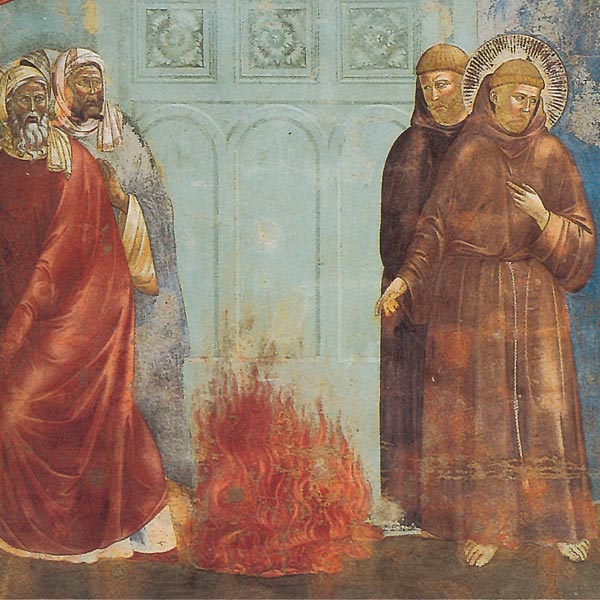 San Francesco davanti al Sultano, Giotto. Riproduzione su carta Amalfi
