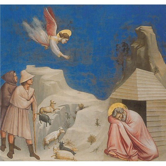 Il sogno di Gioacchino, Giotto. Riproduzione su carta Amalfi