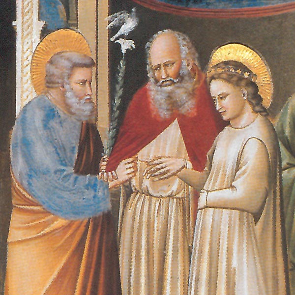 Sposalizio della Vergine, Giotto. Riproduzione su carta Amalfi
