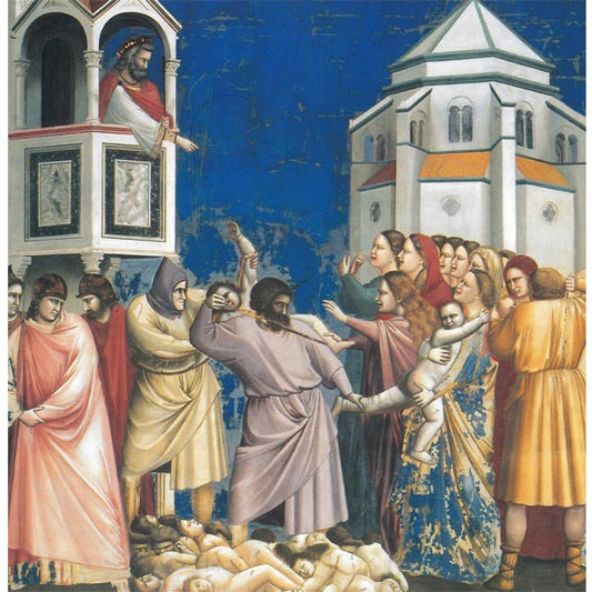 La strage degli innocenti, Giotto. Riproduzione su carta Amalfi