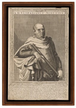 Vespasian, emperor of Rome. Line engraving by A. Sadeler