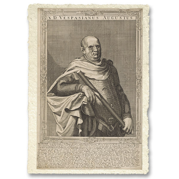Vespasiano, imperatore di Roma. Incisione al tratto di A. Sadeler
