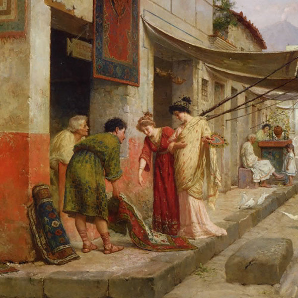 Le botteghe romane - Vendita di un tappeto
